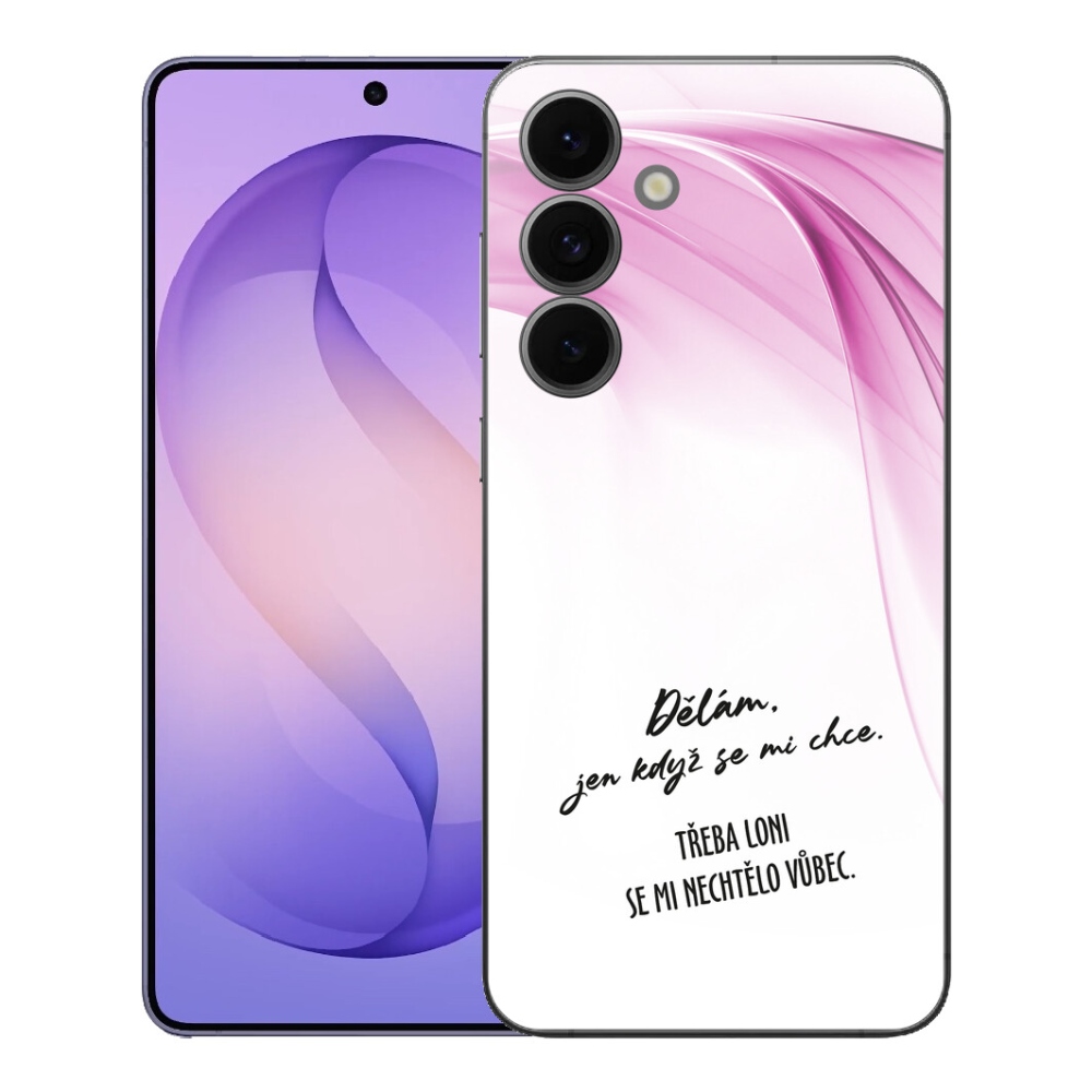 Gelový kryt mmCase na Samsung Galaxy S26 FE - vtipný text 12 bílé pozadí