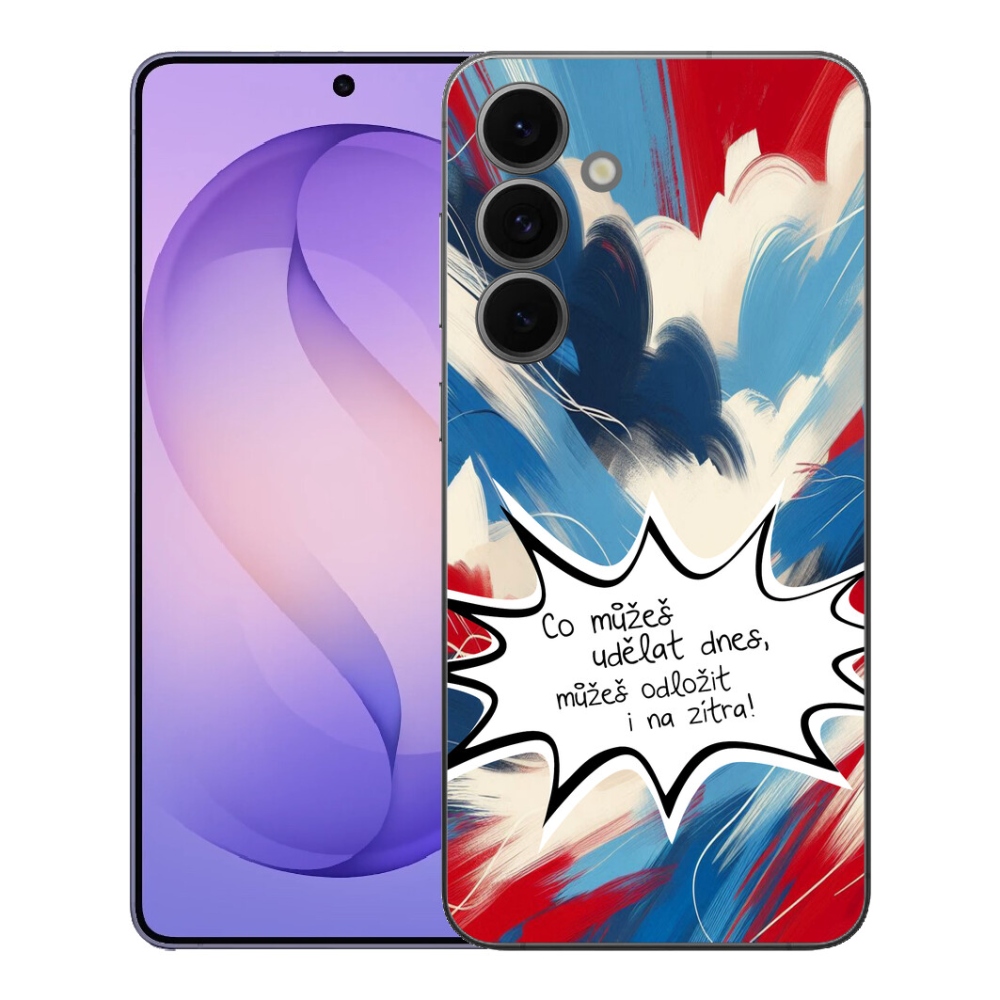 Gelový kryt mmCase na Samsung Galaxy S26 FE - vtipný text 9 bílé pozadí