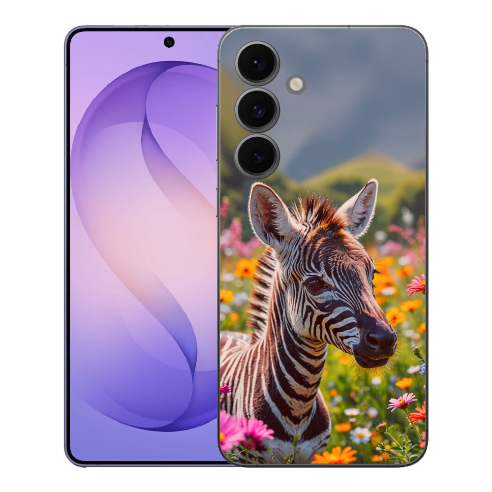 Gelový kryt mmCase na Samsung Galaxy S26 FE - zebra na louce