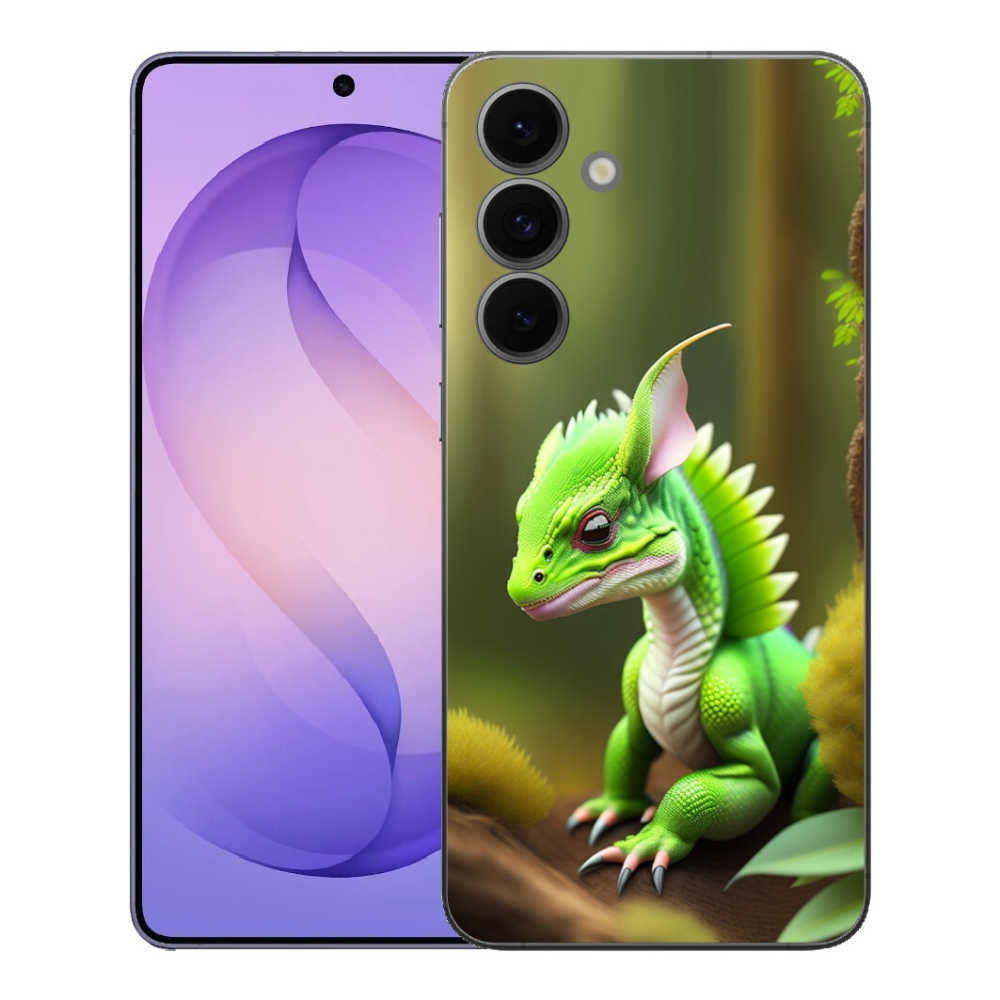 Gelový kryt mmCase na Samsung Galaxy S26 FE - zelený dráček