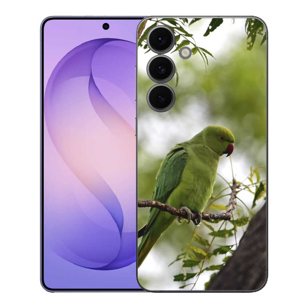 Gelový kryt mmCase na Samsung Galaxy S26 FE - zelený papoušek