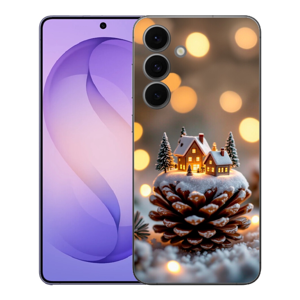 Gelový kryt mmCase na Samsung Galaxy S26 FE - zimní vesnička