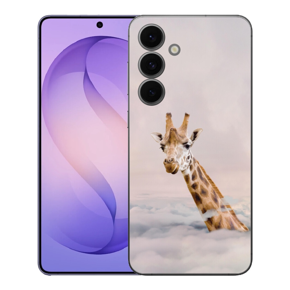Gelový kryt mmCase na Samsung Galaxy S26 FE - žirafa v oblacích
