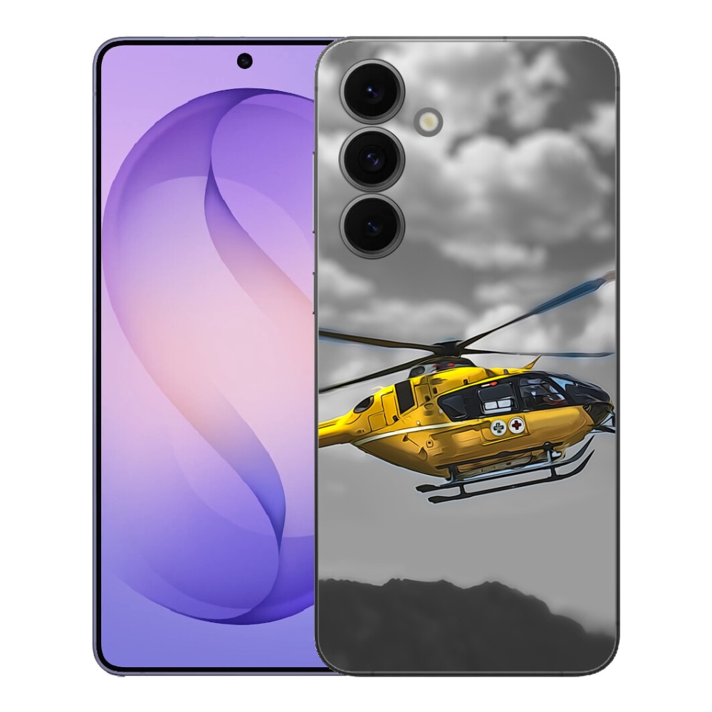 Gelový kryt mmCase na Samsung Galaxy S26 FE - žlutá helikoptéra