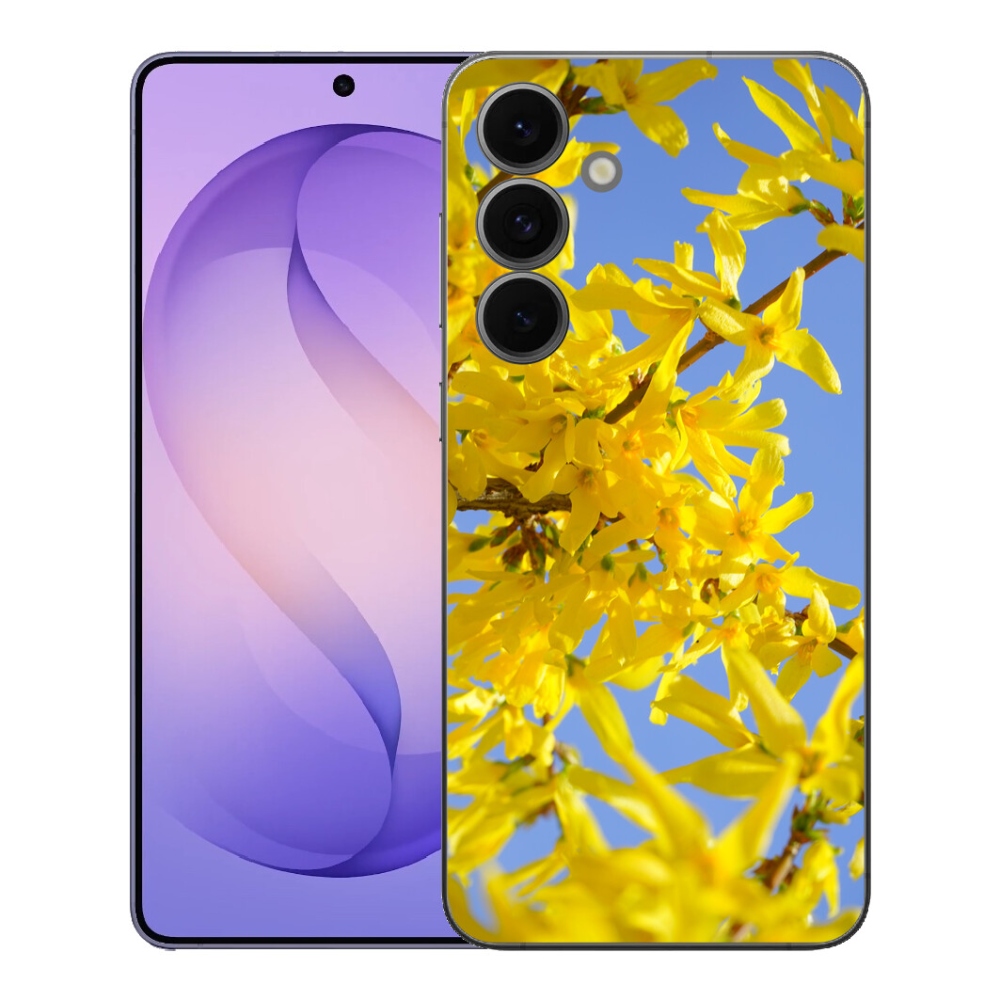 Gelový kryt mmCase na Samsung Galaxy S26 FE - žluté květy