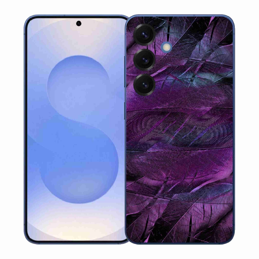 Gelový kryt mmCase na Samsung Galaxy S26+ - fialová pírka