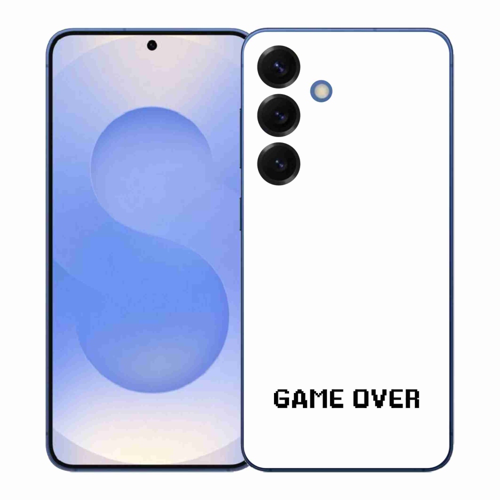 Gelový kryt mmCase na Samsung Galaxy S26+ - game over bílé pozadí
