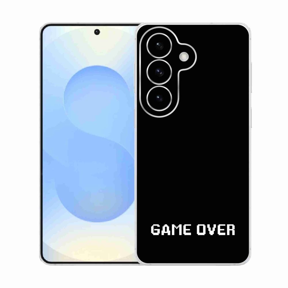 Gelový kryt mmCase na Samsung Galaxy S26  - game over černé pozadí