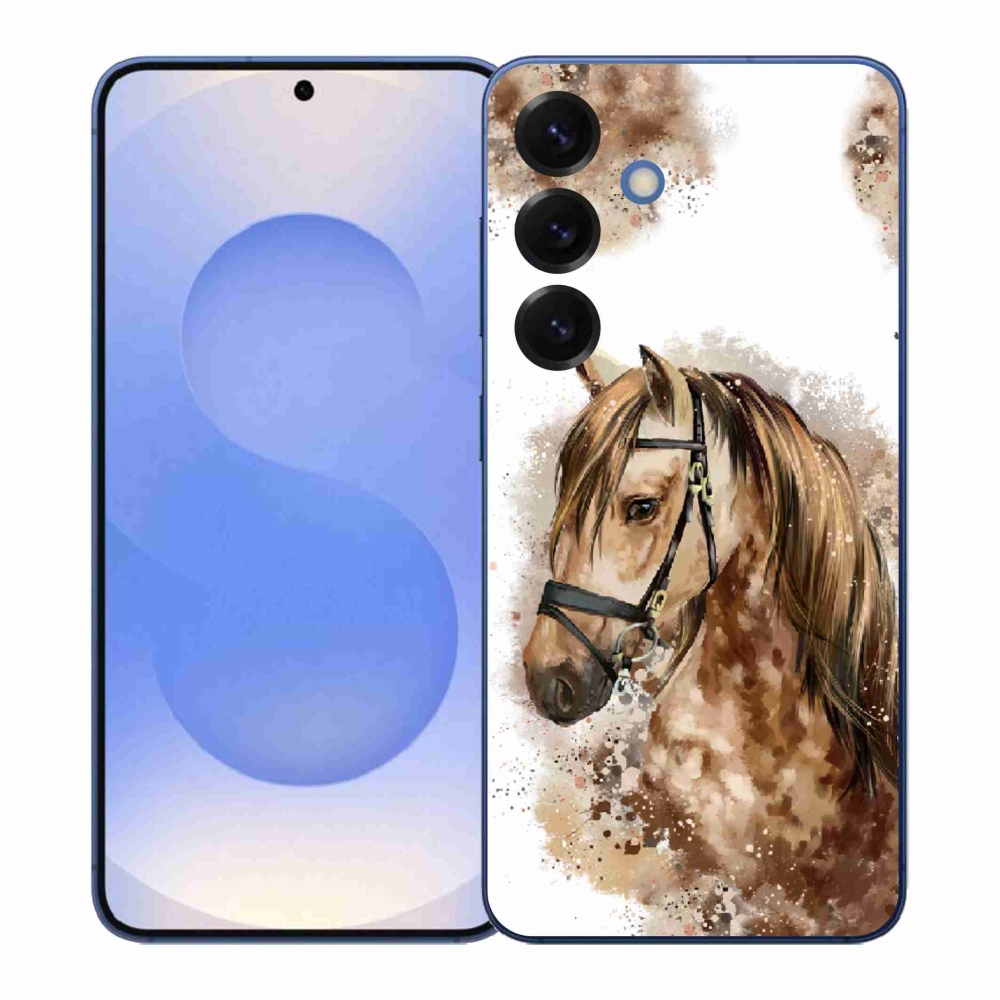 Gelový kryt mmCase na Samsung Galaxy S26+ - hnědý kreslený kůň