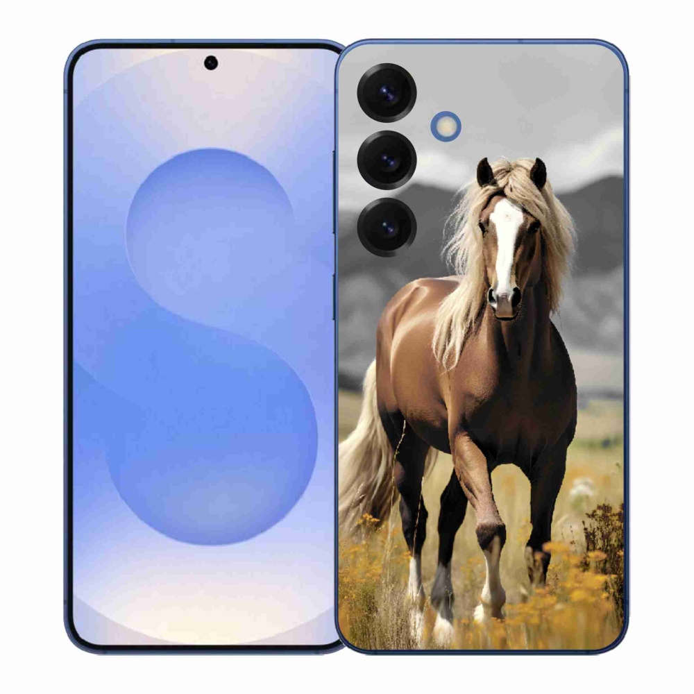 Gelový kryt mmCase na Samsung Galaxy S26+ - hnědý kůň 1