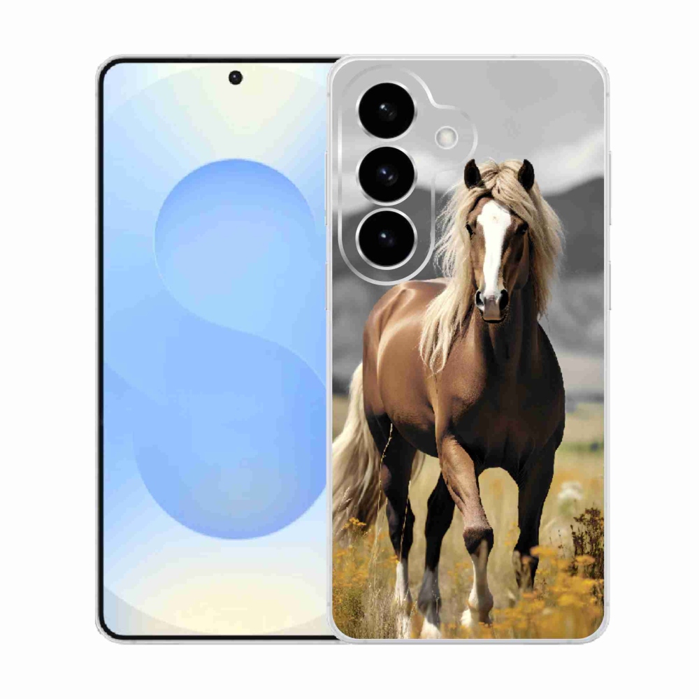 Gelový kryt mmCase na Samsung Galaxy S26  - hnědý kůň 1