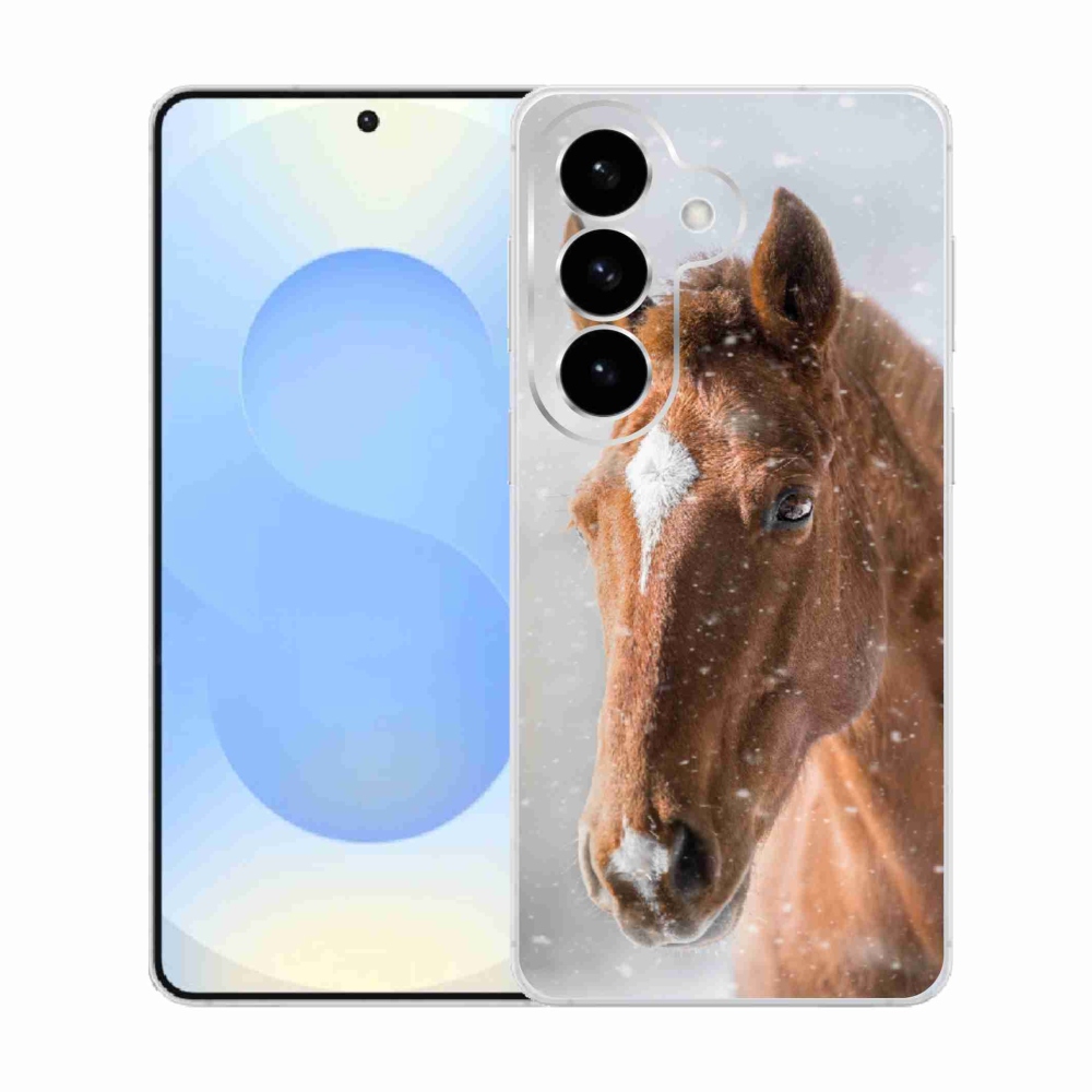 Gelový kryt mmCase na Samsung Galaxy S26  - hnědý kůň 2