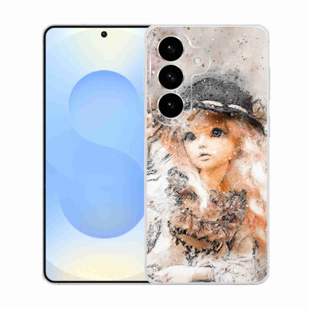 Gelový kryt mmCase na Samsung Galaxy S26  - holčička s kloboukem