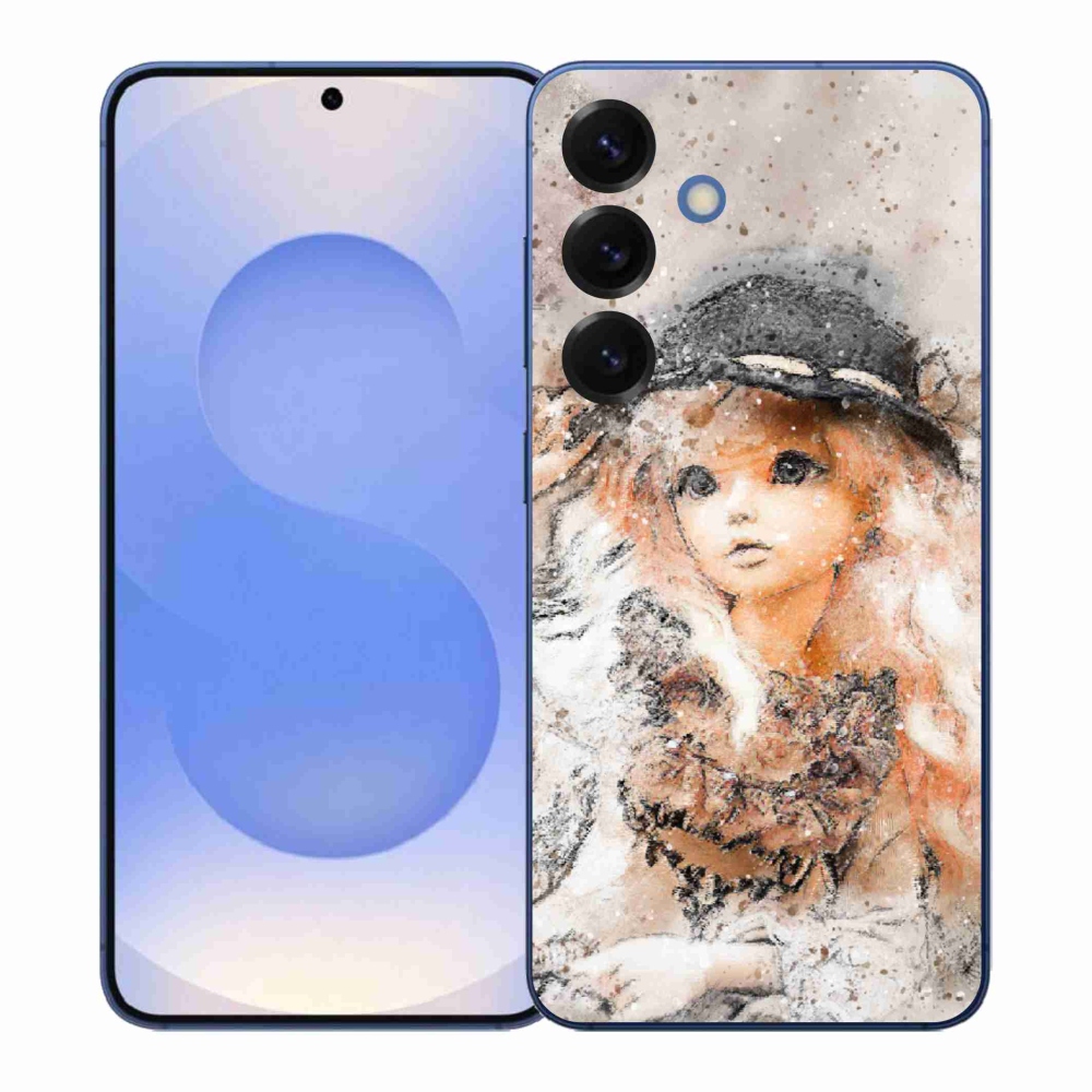 Gelový kryt mmCase na Samsung Galaxy S26+ - holčička s kloboukem