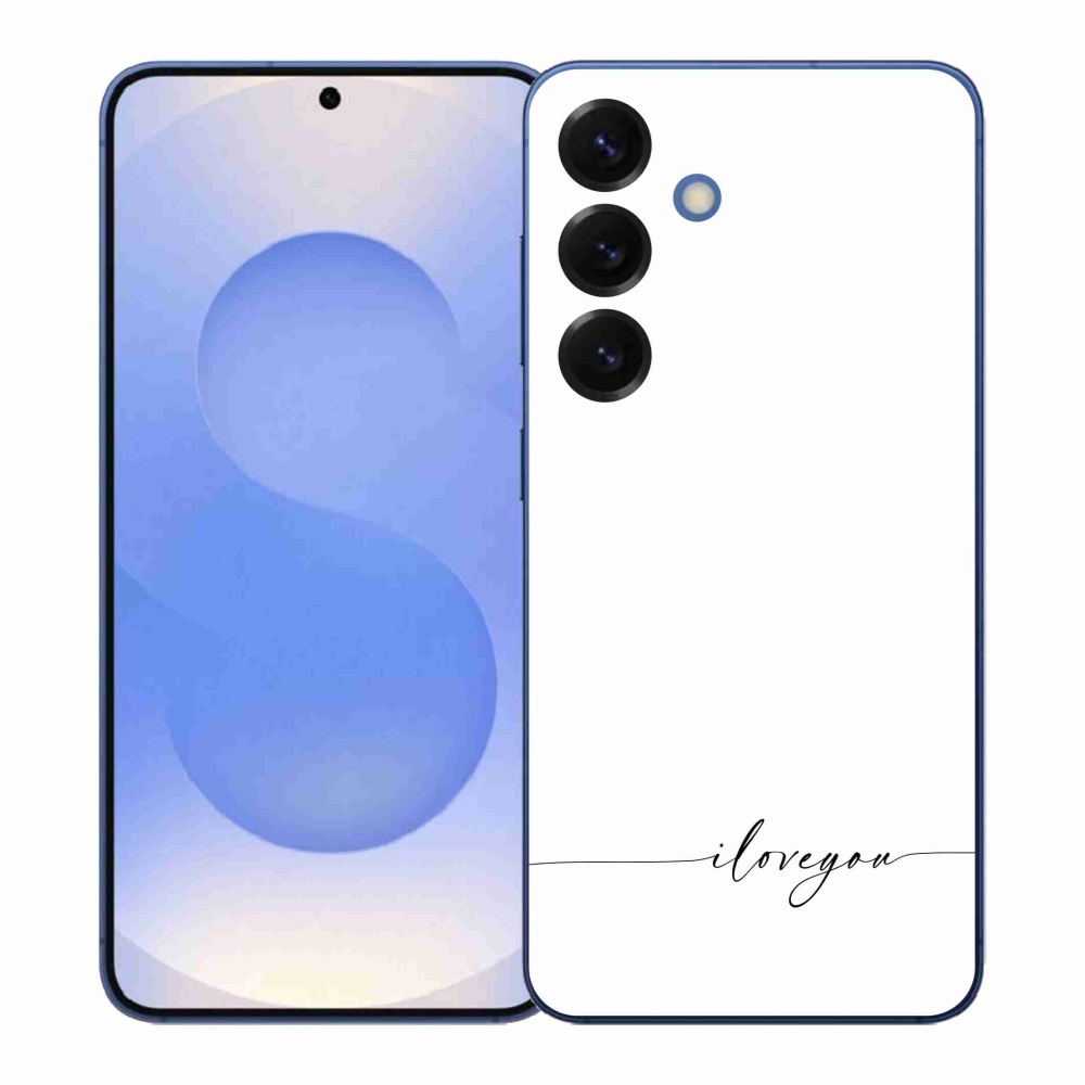 Gelový kryt mmCase na Samsung Galaxy S26+ - I love you bílé pozadí