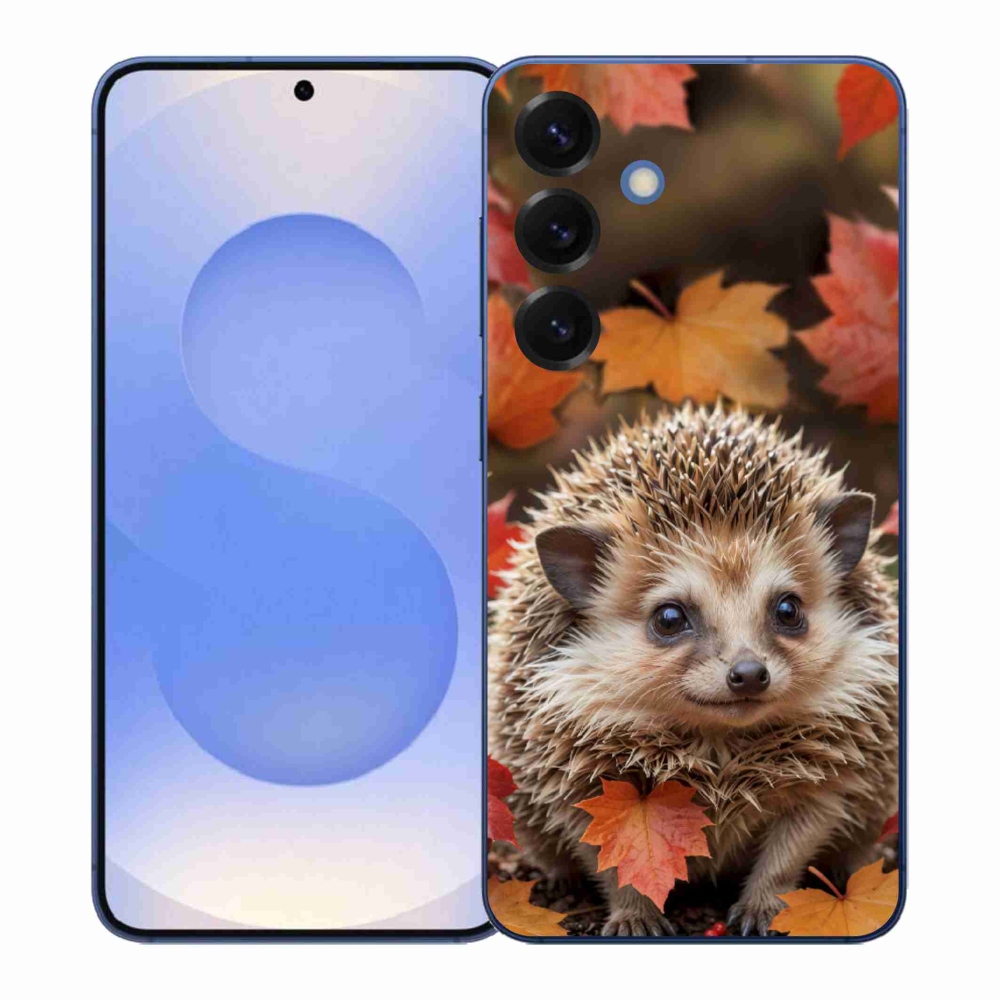 Gelový kryt mmCase na Samsung Galaxy S26+ - ježek v listí