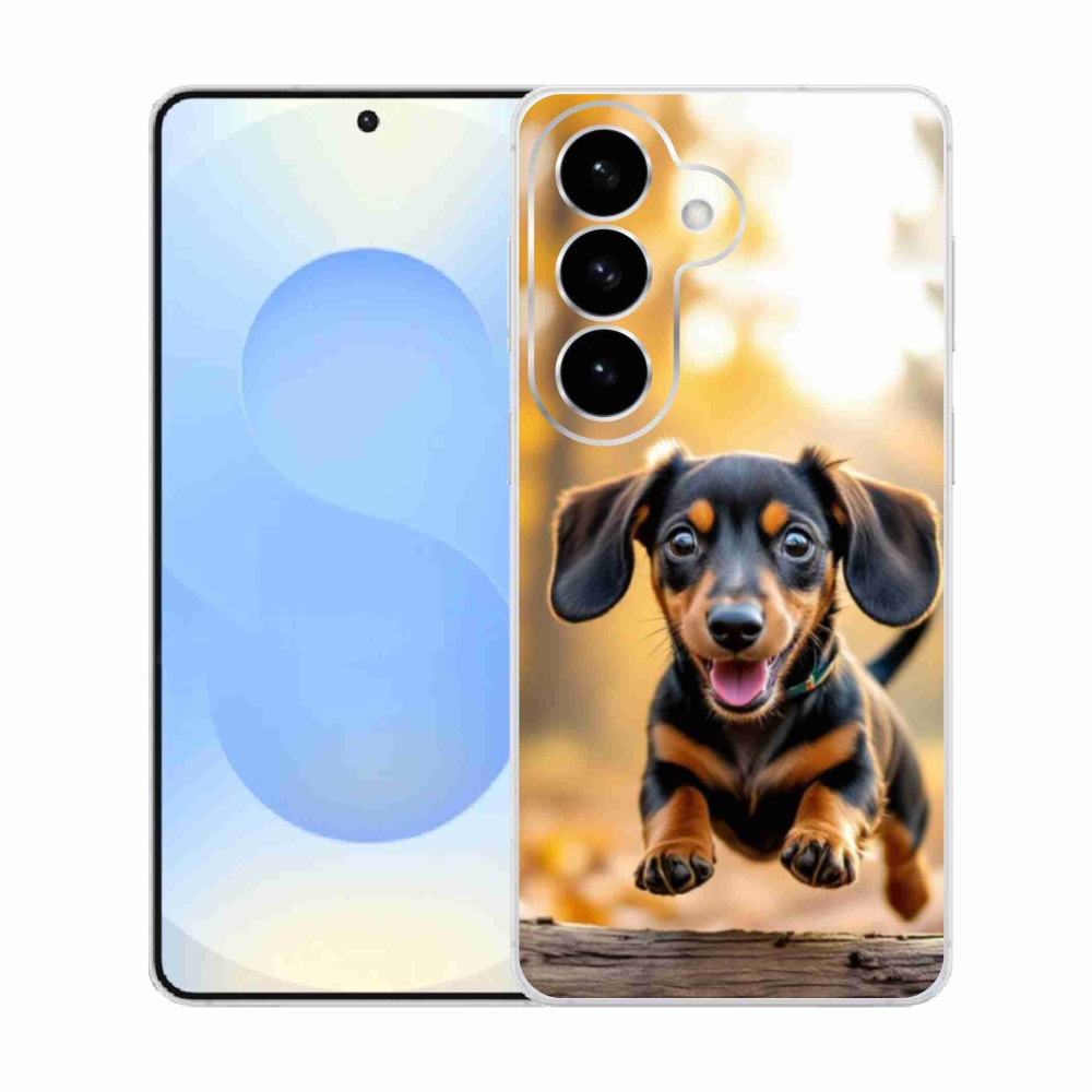 Gelový kryt mmCase na Samsung Galaxy S26  - jezevčík 2