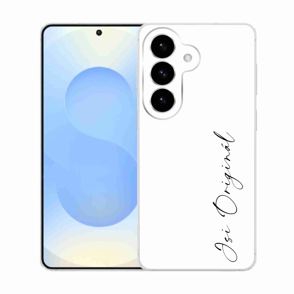 Gelový kryt mmCase na Samsung Galaxy S26  - jsi originál bílé pozadí