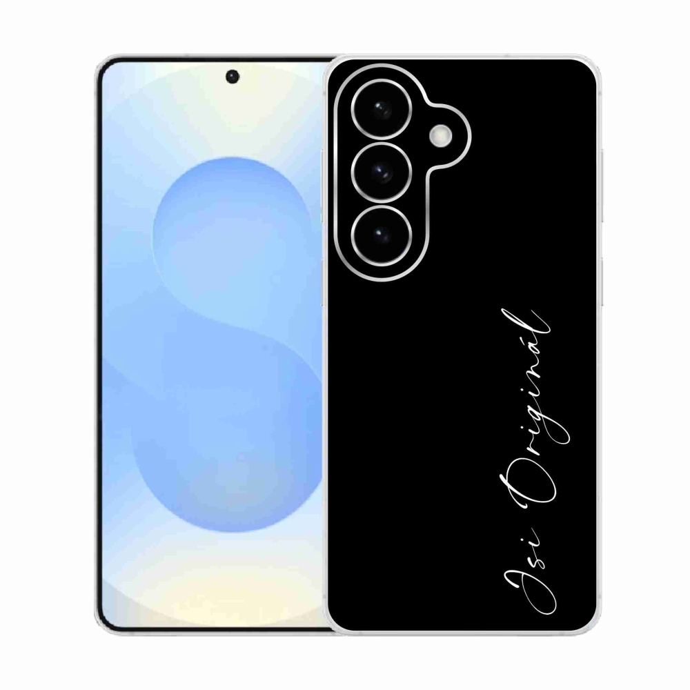 Gelový kryt mmCase na Samsung Galaxy S26  - jsi originál černé pozadí