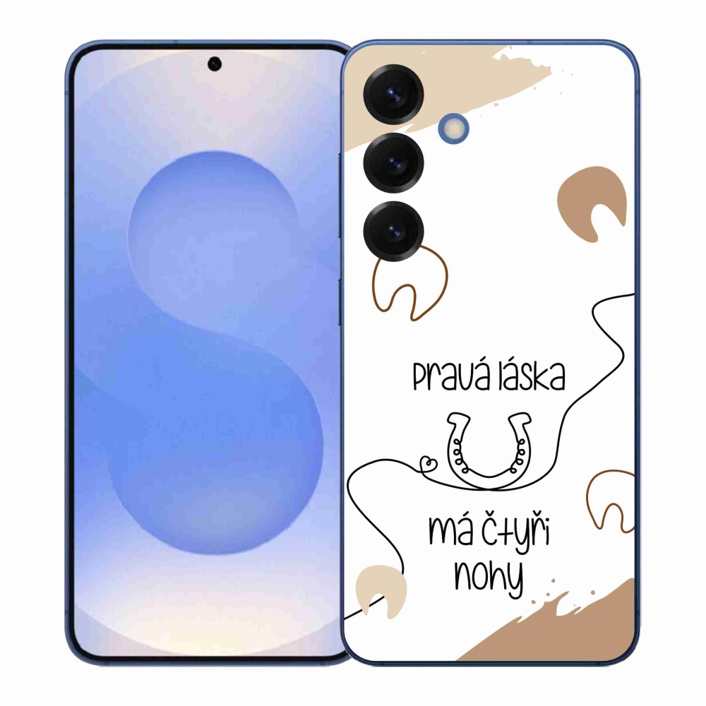 Gelový kryt mmCase na Samsung Galaxy S26+ - koňský motiv bílé pozadí