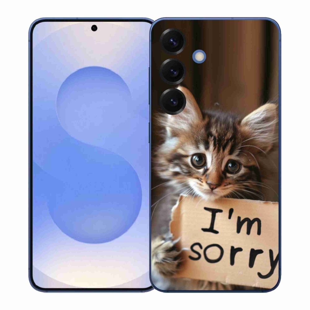 Gelový kryt mmCase na Samsung Galaxy S26+ - kočíčí omluva