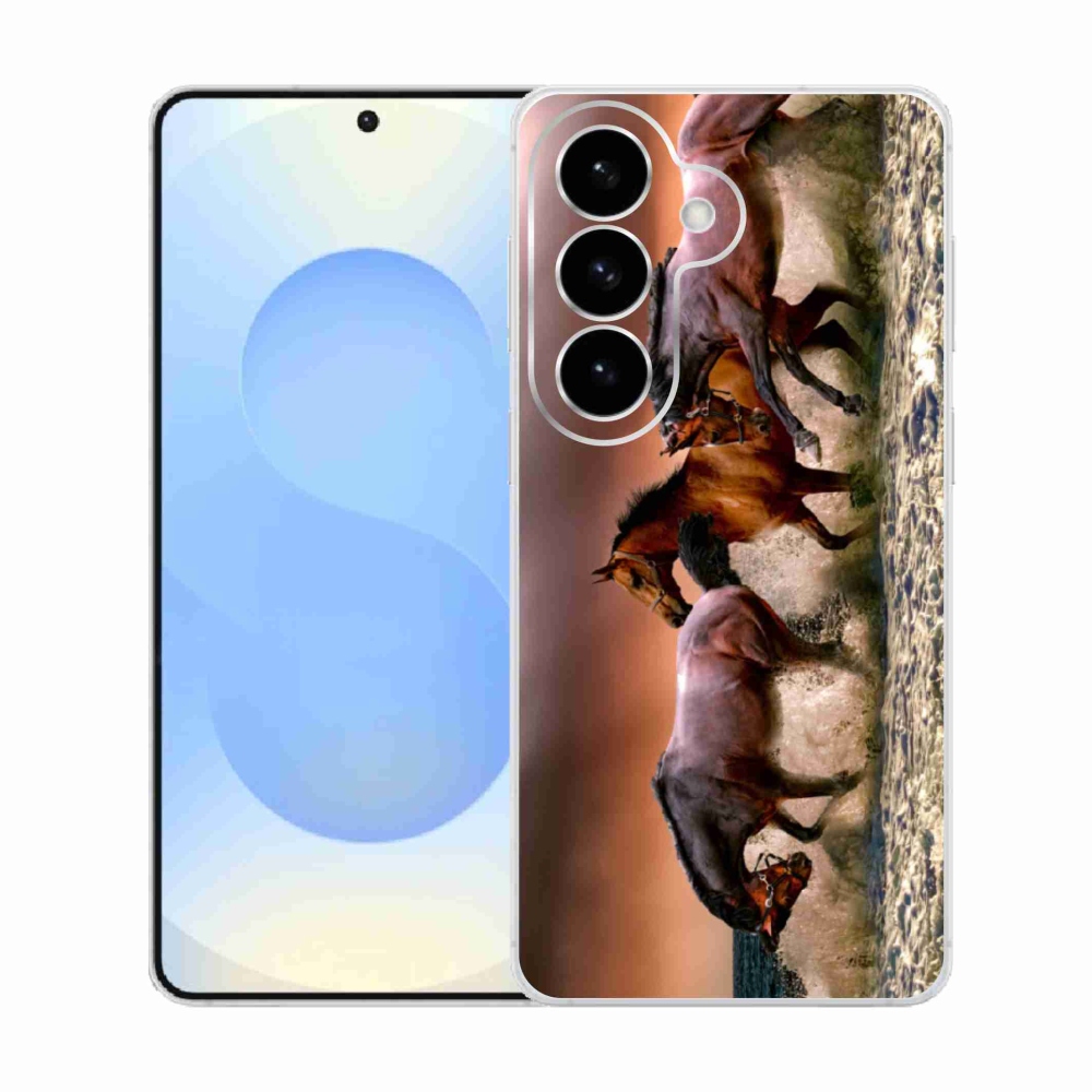 Gelový kryt mmCase na Samsung Galaxy S26  - koně 1