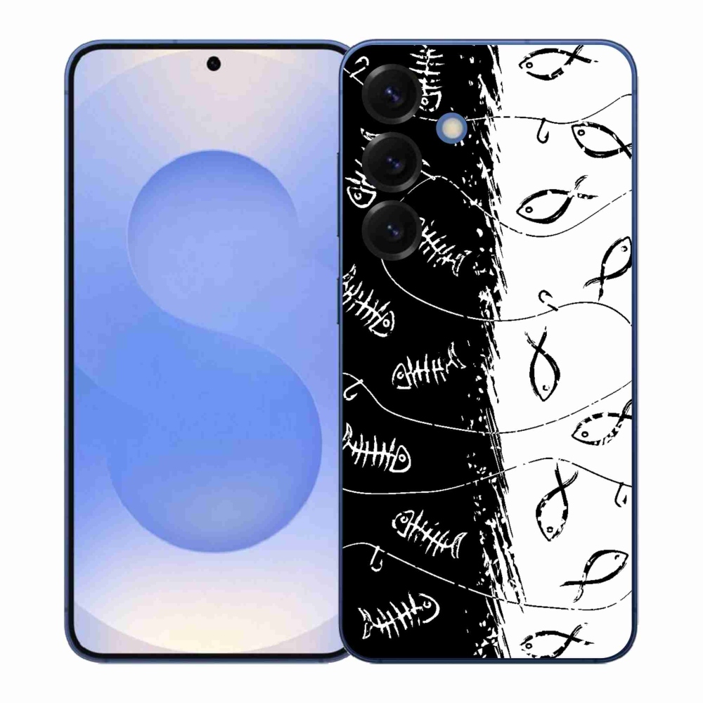 Gelový kryt mmCase na Samsung Galaxy S26+ - kostry a rybky