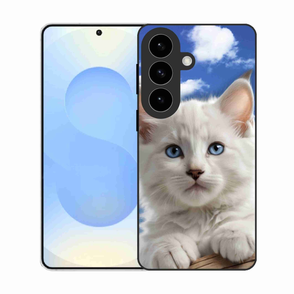 Gelový kryt mmCase na Samsung Galaxy S26 - kotě a oblaka