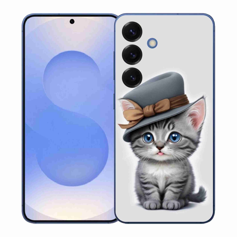 Gelový kryt mmCase na Samsung Galaxy S26+ - kotě s kloboukem