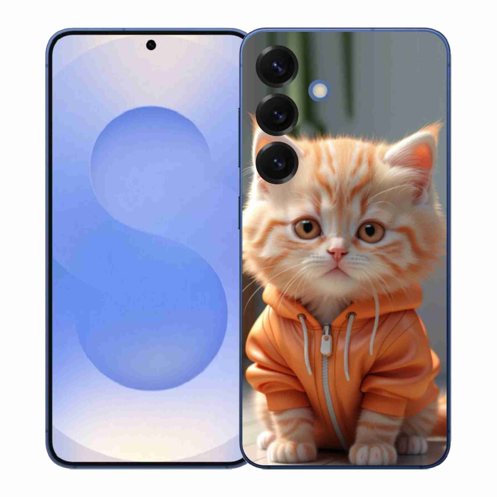 Gelový kryt mmCase na Samsung Galaxy S26+ - kotě v mikině