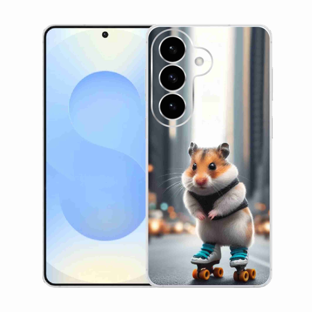 Gelový kryt mmCase na Samsung Galaxy S26  - křeček na bruslích