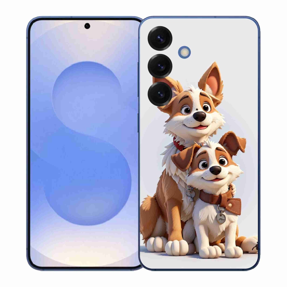 Gelový kryt mmCase na Samsung Galaxy S26+ - kreslení psi