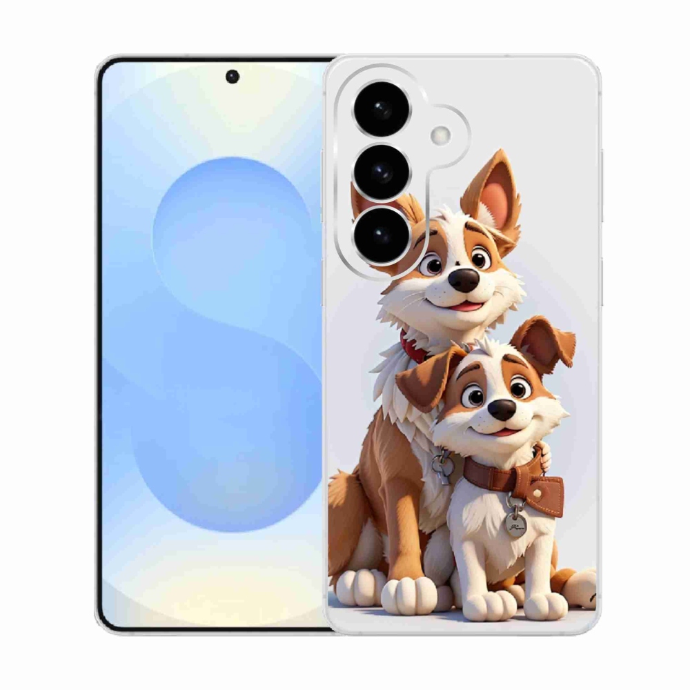 Gelový kryt mmCase na Samsung Galaxy S26  - kreslení psi