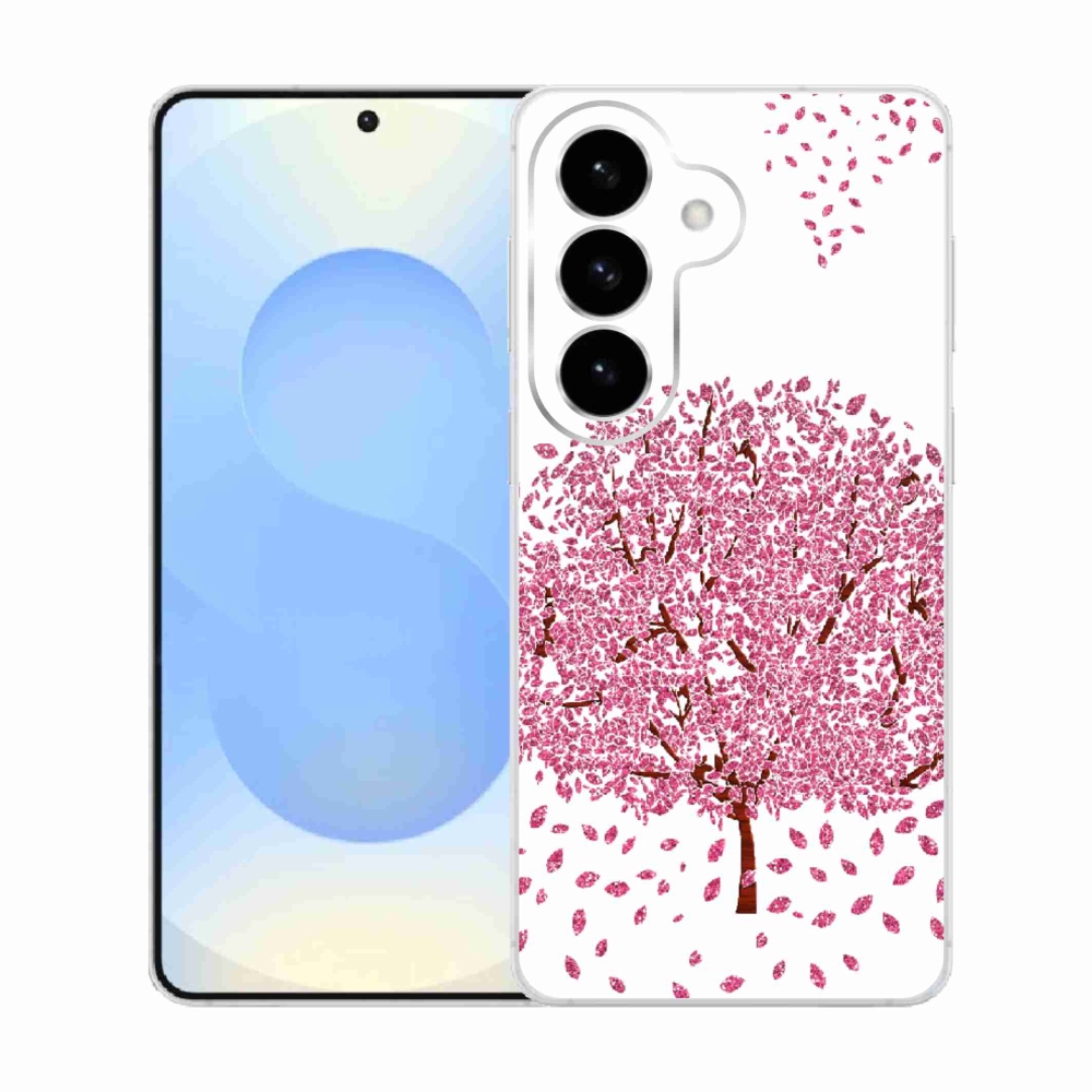 Gelový kryt mmCase na Samsung Galaxy S26  - kreslený strom s listy