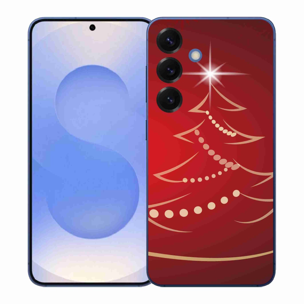 Gelový kryt mmCase na Samsung Galaxy S26+ - kreslený vánoční stromek