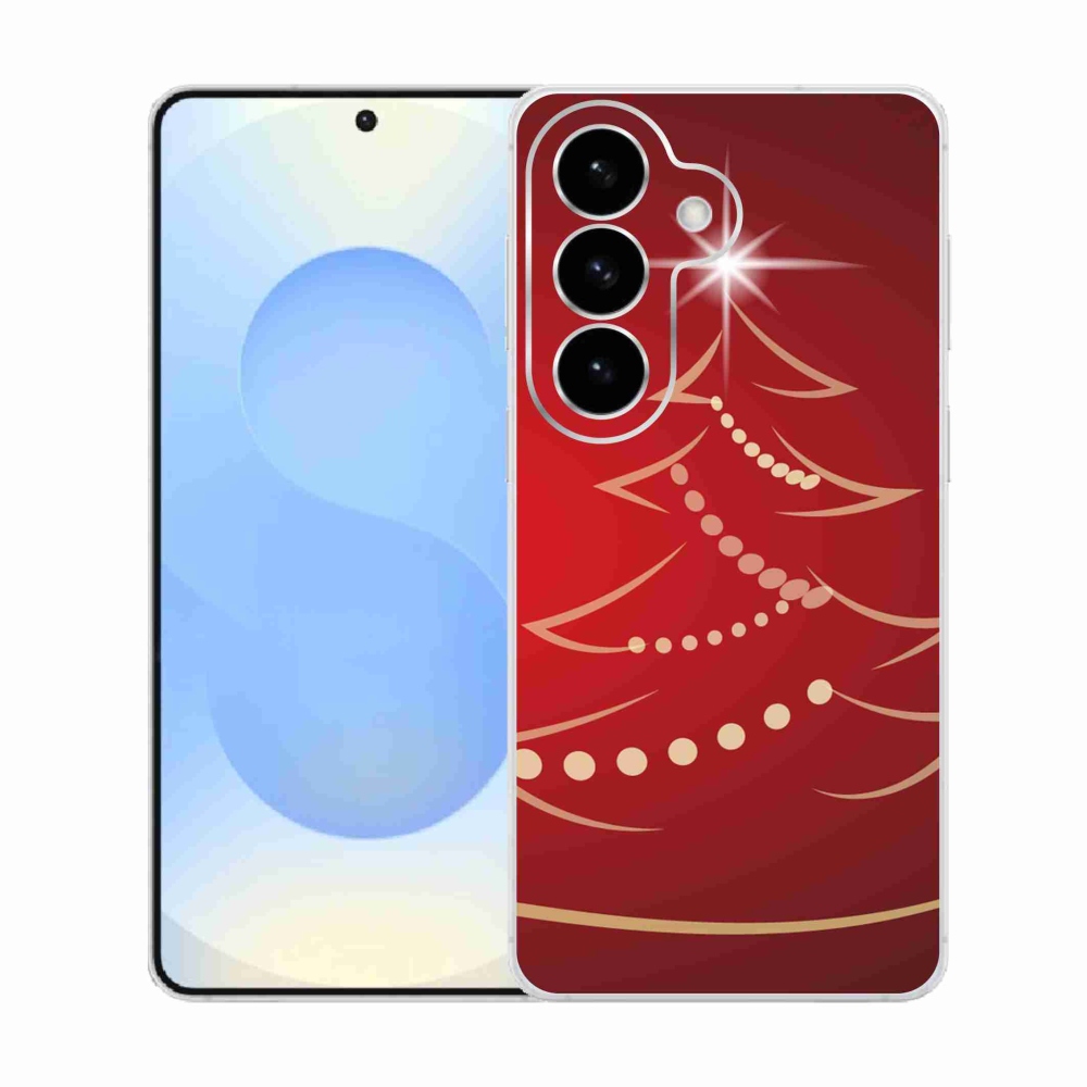 Gelový kryt mmCase na Samsung Galaxy S26  - kreslený vánoční stromek