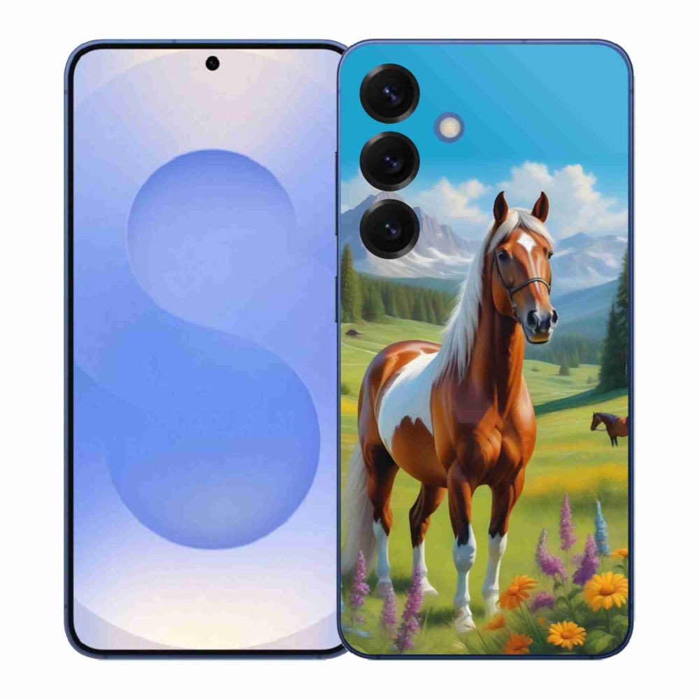 Gelový kryt mmCase na Samsung Galaxy S26+ - kůň na louce