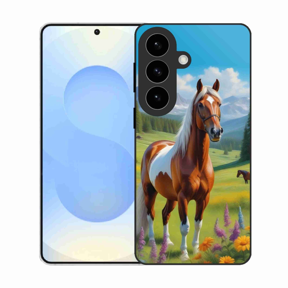 Gelový kryt mmCase na Samsung Galaxy S26 - kůň na louce