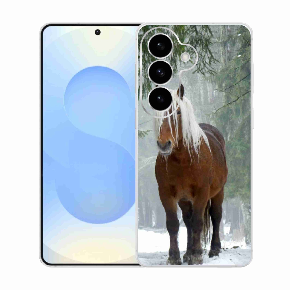 Gelový kryt mmCase na Samsung Galaxy S26  - kůň v lese