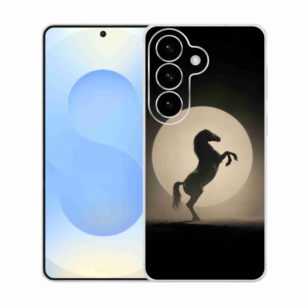Gelový kryt mmCase na Samsung Galaxy S26  - kůň v siluetě