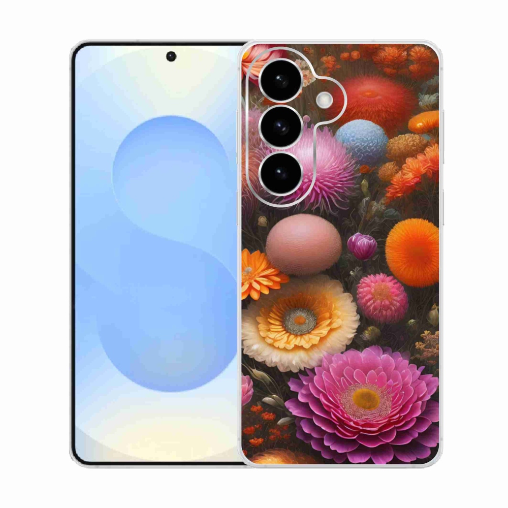 Gelový kryt mmCase na Samsung Galaxy S26  - květinová kompozice