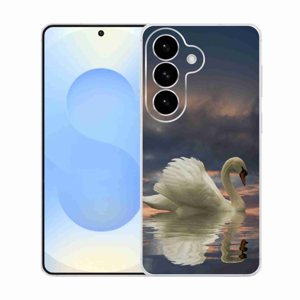 Gelový kryt mmCase na Samsung Galaxy S26  - labuť