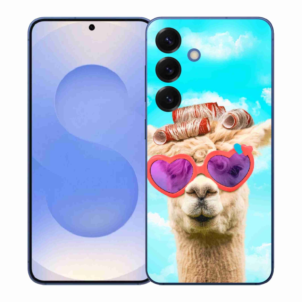 Gelový kryt mmCase na Samsung Galaxy S26+ - lama s brýlemi