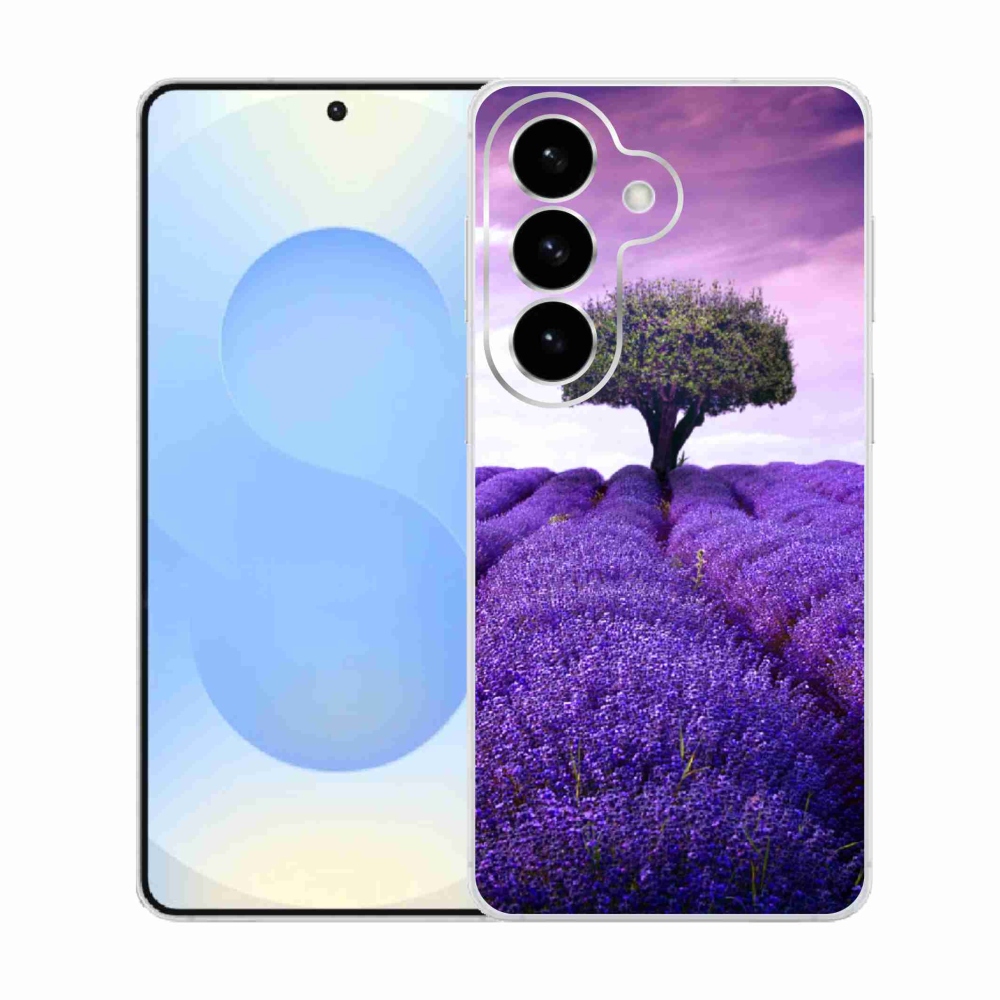 Gelový kryt mmCase na Samsung Galaxy S26  - levandulová louka