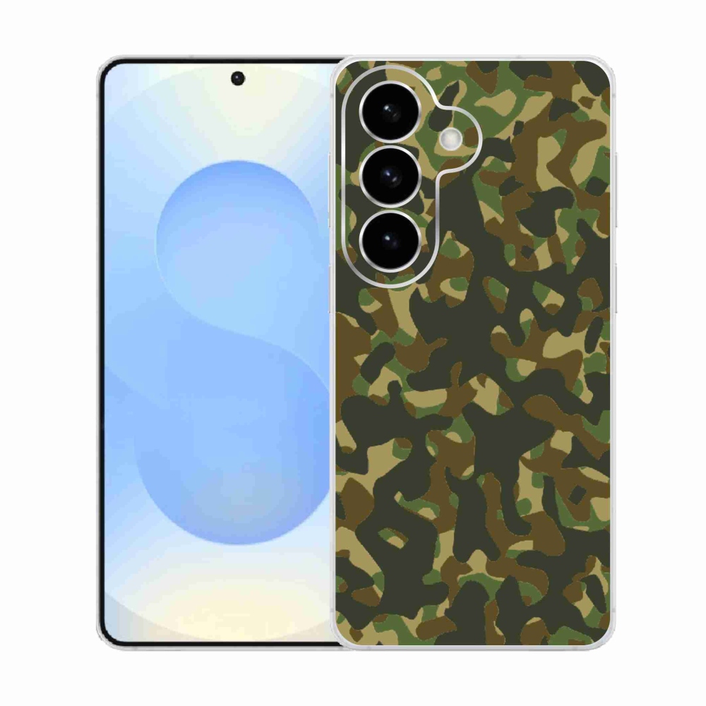 Gelový kryt mmCase na Samsung Galaxy S26  - maskáčový vzor 1