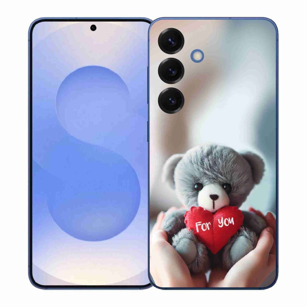 Gelový kryt mmCase na Samsung Galaxy S26+ - medvídek pro zamilované