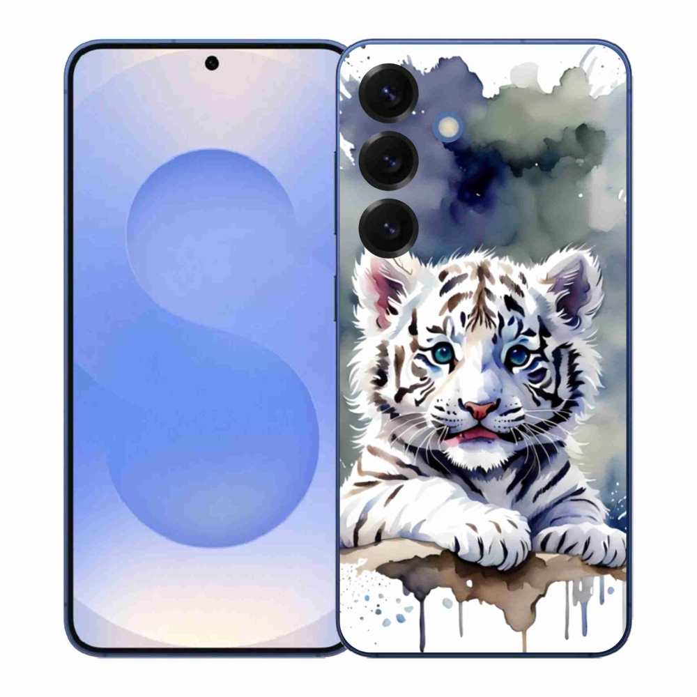Gelový kryt mmCase na Samsung Galaxy S26+ - mládě bílého tygra