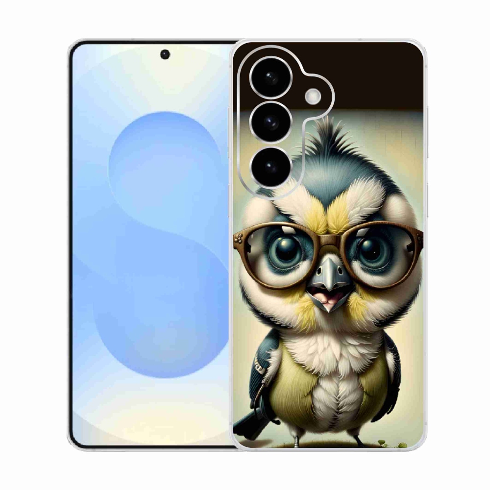 Gelový kryt mmCase na Samsung Galaxy S26  - mládě s brýlemi