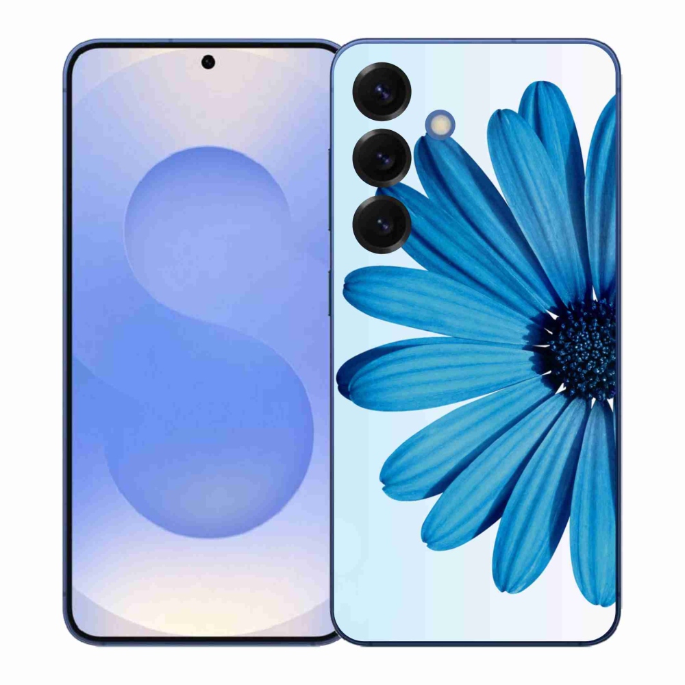 Gelový kryt mmCase na Samsung Galaxy S26+ - modrá kopretina