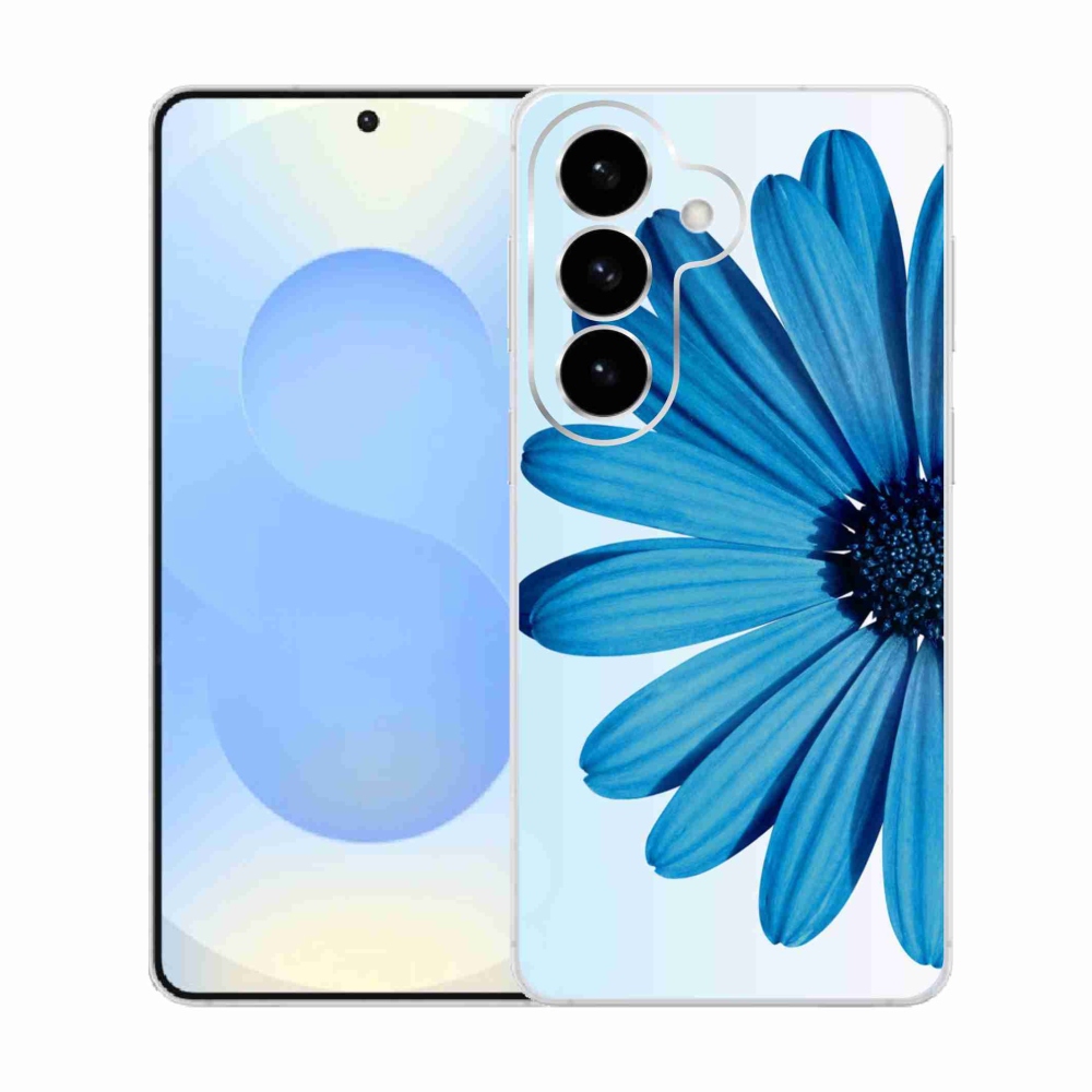 Gelový kryt mmCase na Samsung Galaxy S26  - modrá kopretina